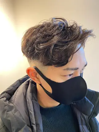 メンズ 波巻きスパイラル/ メンズパーマ/ゆうひのヘアスタイル