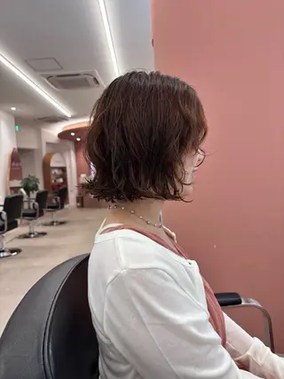 ショート パーマ ボブ/ポイントパ ーマ大阪梅田/みなみのヘアスタイル