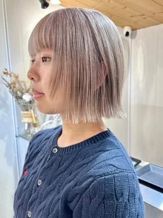 ミディアム カラー ブリーチダブルカラー 【koide】のヘアスタイル