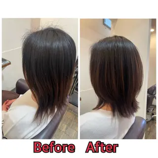 ミディアム 平 真亜里のヘアスタイル