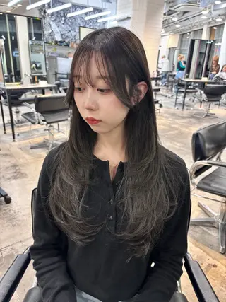 ロング カラー ヘアアレンジ レイヤーカット指名 No.1💖マユカのヘアスタイル