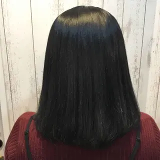 セミロング カラー パーマ 金崎 新吾のヘアスタイル