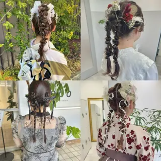 セミロング ヘアアレンジ umu.［韓国ヘア /レイヤーカット］のヘアスタイル