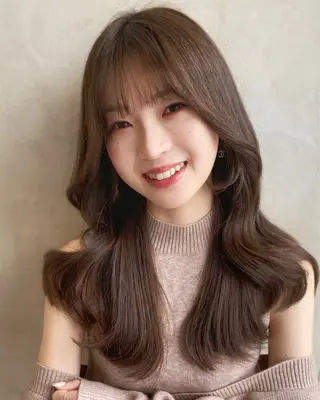 ロング カラー On所属・顔まわりカット🌟 くびれヘア/寺門遥輝のヘアスタイル