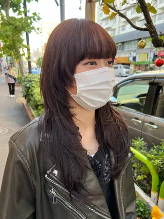 セミロング カラー 【髪質改善/縮毛矯正 /カラー】ホサカのヘアスタイル