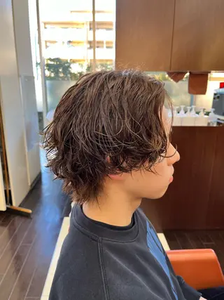 ショート パーマ メンズ AROH men's cut&men's perm 船橋店所属・🧊メンズ特化🧊 高木航希のヘアスタイル