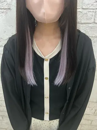 セミロング エクステ＆艶カラー 🎀YURINA🎀のヘアスタイル