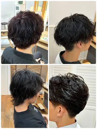ショート パーマ メンズ メンズ✨パーマ 大室雄基のヘアスタイル