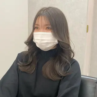 セミロング カラー 髪質改善 ヒデのヘアスタイル