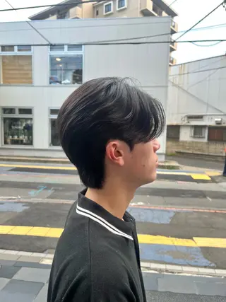 パーマ メンズ 森 ハリス誠一のヘアスタイル