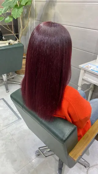 セミロング カラー ヘアアレンジ 🕯コバ/レイヤー/ 透明感/縮毛🕯のヘアスタイル