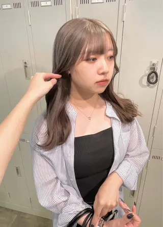 ロング カラー パーマ ヘアアレンジ メンズ キッズ 透明感カラー・レイヤ ー🎀amika🎀のヘアスタイル