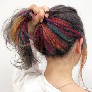 ミディアム カラー 佐々木 好乃のヘアスタイル