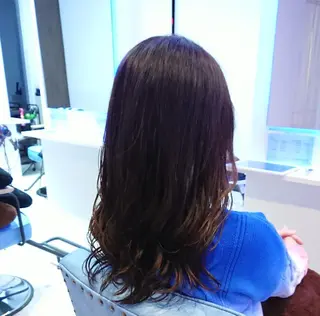 セミロング パーマ ヘアアレンジ 小林 伸行のヘアスタイル