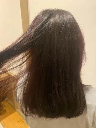 セミロング カラー ヘアアレンジ TJ天気予報5mm 森　瑞希のヘアスタイル