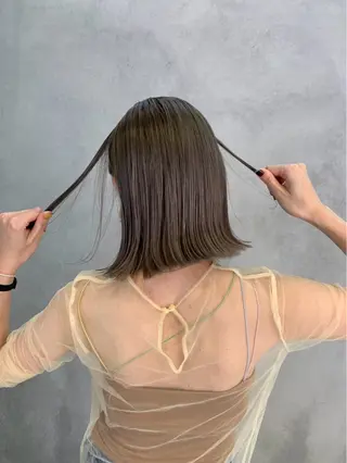 ミディアム カラー 渡部 愛里のヘアスタイル