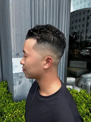 ショート パーマ メンズ &CREW スタッフのヘアスタイル