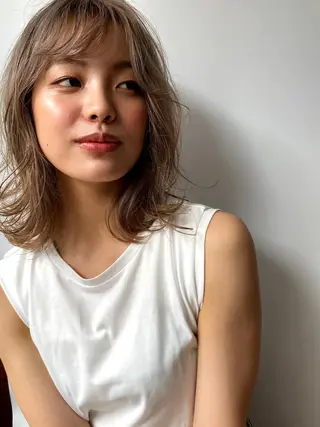 ミディアム カラー ハイトーン/ボブ/ レイヤー💫カイセイのヘアスタイル