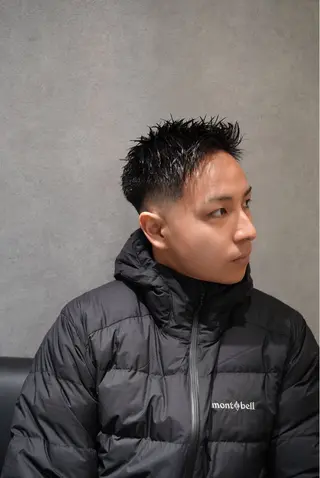 メンズ Men’s salon ANSWER所属・SHIZUKU 大阪短髪フェードのヘアスタイル