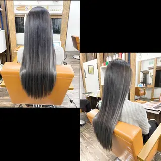 ロング カラー ✯カラー&編み込み エクステ✯池田智博✯のヘアスタイル