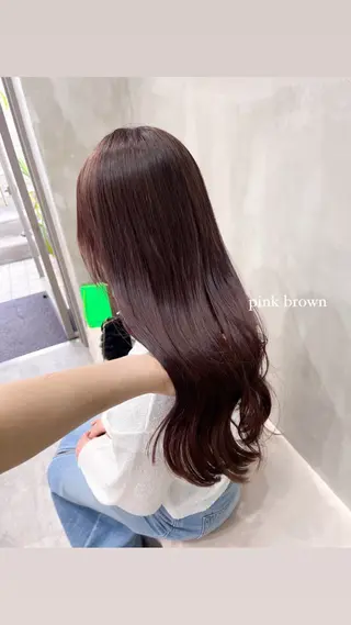 ロング カラー ナツミ/透明感カラー /酸性ストレートのヘアスタイル