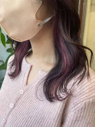 セミロング カラー 【店長】インナー指名 No.1戸塚優思のヘアスタイル