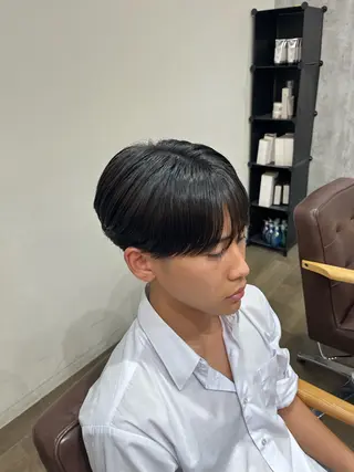 ショート パーマ メンズ 毛流れヘアの達人 店長　須田龍世のヘアスタイル