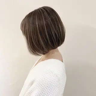 ショート カラー ハイライト／髪質改善 裕樹のヘアスタイル