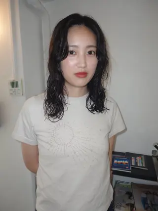 セミロング パーマ 楪所属・チヒロ/パーマ /ショートのヘアスタイル