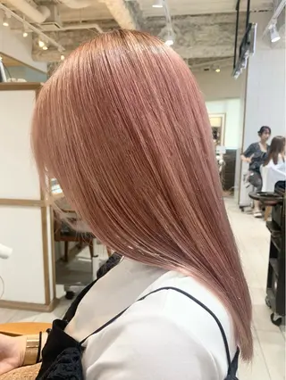 セミロング カラー まろやかベージュ/ 大上なおみのヘアスタイル