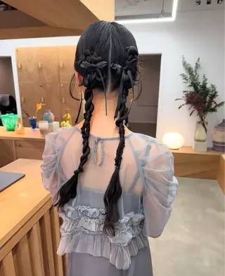 セミロング カラー 坂本 圭太朗のヘアスタイル