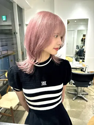 セミロング JUNYA 海外ガールヘアのヘアスタイル