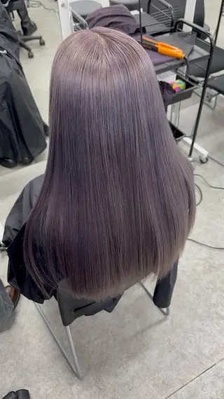 ロング カラー ヘアアレンジ 赤み消しブラウン プロ🐿けんご🐿のヘアスタイル