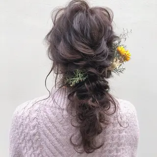 ロング ヘアアレンジ GrandStory SHIBUYA所属・卒業式お呼ばれ🕊️ ヘアセット✴︎ミキのヘアスタイル