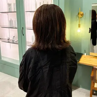 ミディアム カラー アンアイズ所属・朝光/深井美容室 /韓国レイヤーのヘアスタイル