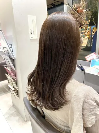 セミロング 髪質改善/森ノ宮/ 美容室/店長杉山慶尚のヘアスタイル