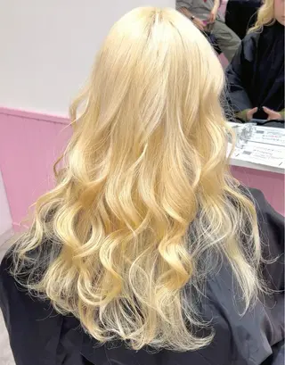 ロング ハイトーン♡ブリーチ ♡エクステ♡nanaのヘアスタイル