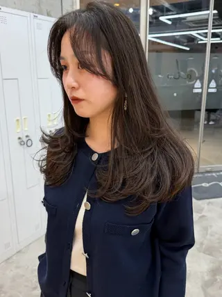 セミロング カラー ブリーチ/ベージュ 💕/momoaのヘアスタイル