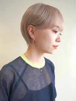 ショート カラー nico TOKYO 渋谷所属・ブリーチ ハイトーン 特化🌈フジタハルキのヘアスタイル