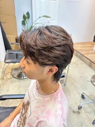 ショート パーマ メンズ 倉持 誠也 フェザーパーマのヘアスタイル