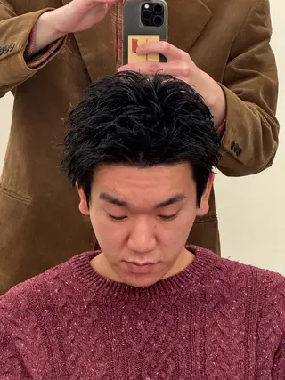 メンズ パーマ/京都駅 /メンズ/藤井 翔のヘアスタイル