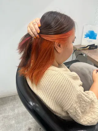 ミディアム カラー ヘアアレンジ 🍓艶髪/ヘッドスパ ハイライト/新谷のヘアスタイル