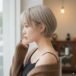 ショート カラー ヘアアレンジ VIM hairおもろまち店のヘアスタイル