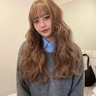 ロング 舟橋耀/ブリーチカラ ー/レイヤーカットのヘアスタイル