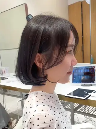 ショート カラー パーマ ヘアアレンジ 小野寺瑞希 /最小顔カットのヘアスタイル