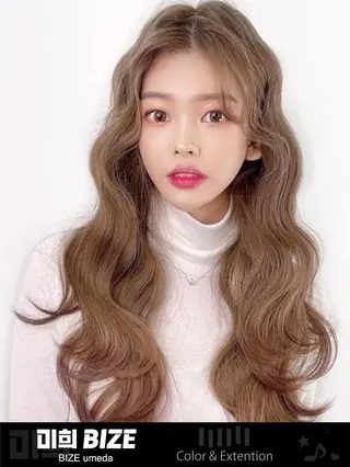 ロング 韓国特化🇰🇷 エクステのヘアスタイル