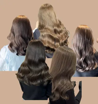 ロング カラー 本木下朋花/髪質 改善×ダブルカラーのヘアスタイル