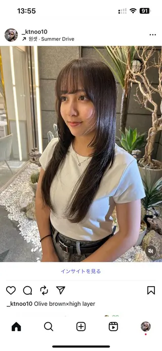 カラー 透明感ツヤカラー コトノ🫧のヘアスタイル