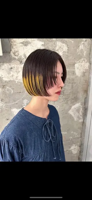 ショート カラー 城野将志🫧美髪矯正 透明感カラー🎨のヘアスタイル