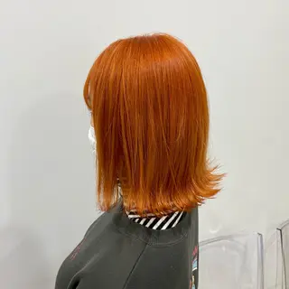 ミディアム カラー ブリーチなし暖色 💗AKARI💗のヘアスタイル
